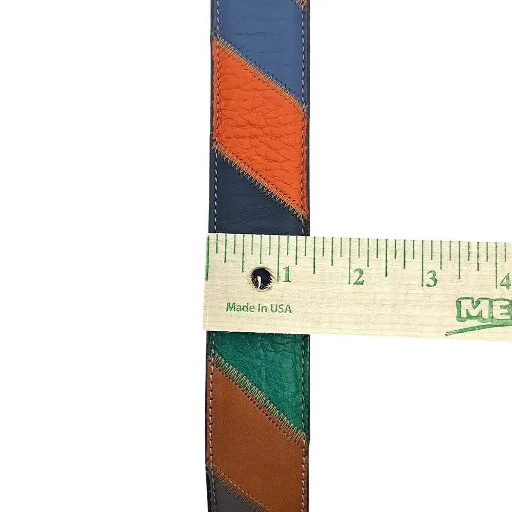 Vintage Firenze Rainbow Patchwork Belt: 90s, Y2K